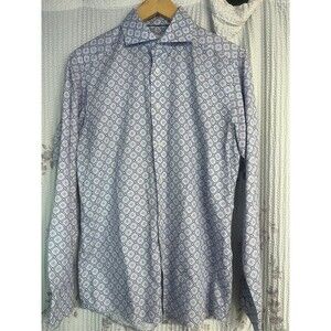 Eton Lavender Button Down Slim Fit Shirt M